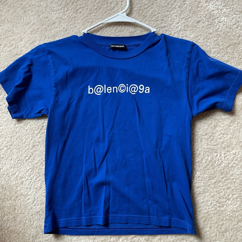 Blue authentic balenciaga tee